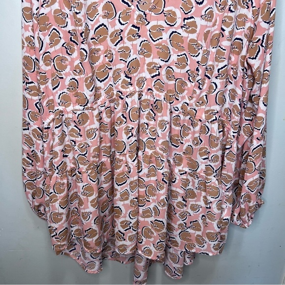 Melissa McCarthy Geometric Peach Tan Tunic Blouse Size 2X - Picture 6 of 12